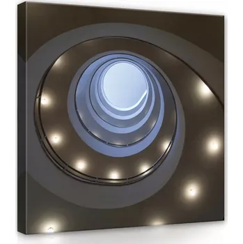 Obraz OBRAZ NA PLÁTNĚ CANVAS 80x80 SCHODY SPIRÁLA