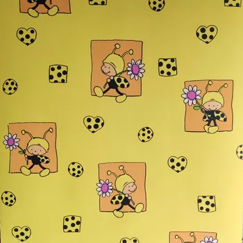Tapeta Dětská tapeta se žlutými beruškami
