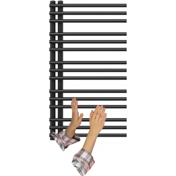 Radiátor Koupelnový radiátor vodní Granitan 400 W 50 x 90 mm černý