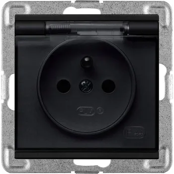 Elektrická zásuvka Elektrická Zásuvka nástěnná Polmark černá