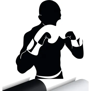 Samolepicí dekorace na vozidlo SAMOLEPKA na auto BOXER SILUETA SPORT 13x15 cm