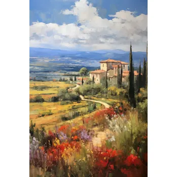 Plakát Plakát Toskánské ranní výhledy bez rámu 61 x 91,5 cm