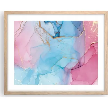 Obraz Obraz plakát na zeď v rámu světlý dub 50x40 abstrakce foto do obýváku