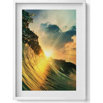 Obraz Dekorativní nástěnný obraz do pokoje Vlna na moři a západ slunce 50x70 cm