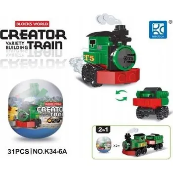 ostatní stavebnice SUPER Stavebnice Zelený vlak Vlak K34-6A