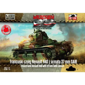Plastikový model French tank Renault R40 w/ 37 mm SA18 cannon - First to Fight PL1939-111