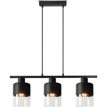 Závěsné Stropní Svítidlo Lustr Dual Glass 568-BZR3 LED E27 Black Edition