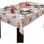 Vánoční ubrus sváteční Hvězda 120x340 cm, motiv baňky BN25