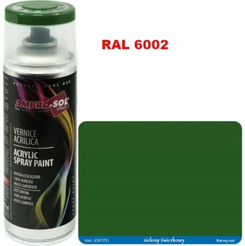 Barva ve spreji RAL 6002 zelená LESK SPRAY 400ml profesionální řada HQ AMBROSOL 1233