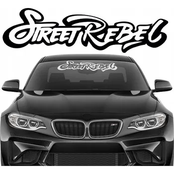 Samolepicí dekorace na vozidlo Samolepka na auto čelní sklo BLENDA Pruh Přední STREET REBEL BUNTOWNÍK 50x12