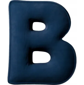 Polštář Žluté Tipi Polštář ve tvaru písmene B, tmavě modrá