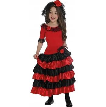 Karnevalový kostým Kostým španělského flamenka vel 122/128, ples, maškarní kostým