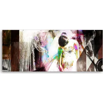 Obraz MODERNÍ OBRAZ Tančící baletka NA PLÁTNĚ 90x30