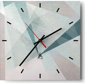Hodiny Velké nástěnné hodiny 40x40 Abstrakce Skleněné tiché hodiny