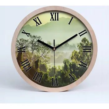 Hodiny Kuchyňské nástěnné hodiny římské džungle průměr 20 cm