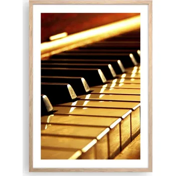 Obraz Plakát v rámu světlý dub do obýváku ložnice 50x70 hudba moderní obraz