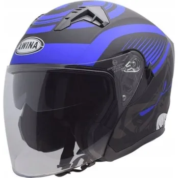 Helma na motorku Motocyklová přilba Awina JK528 otevřená černá matná velikost L ECE R22-06 s clonou