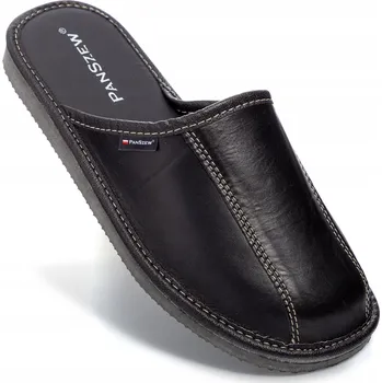 Pánské pantofle PanSzew Pánské pantofle NEJVYŠŠÍ Papuče Klasické kožené 40-50 černá 46