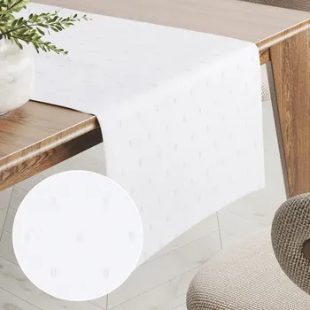 ubrus Teflonový běhoun na stůl TF-084 Obdélníčky na bílém 20x160 cm