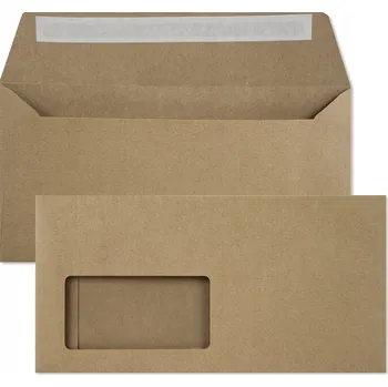 Obálka Ekologické obálky DL EKO Kraft s okénkem vlevo, 500 ks