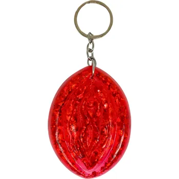 Klíčenka - ZLATÝ PRCINY Barva: Červená