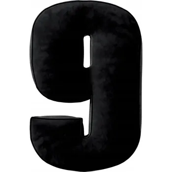 Polštář YellowTipi Polštář Číslice 9, hluboká černá