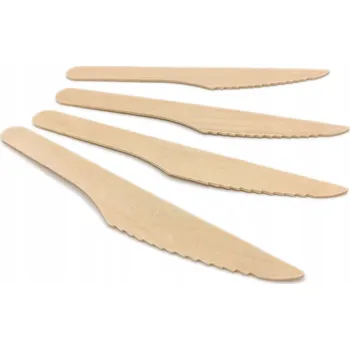 Kuchyňský nůž Plast jednorázový dřevěný Nůž 100 kusů