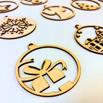 Vánoční dekorace Dřevěné VELKÉ Vánoční Baňky Vánoční ozdoby Vánoční dekorace Vánoce