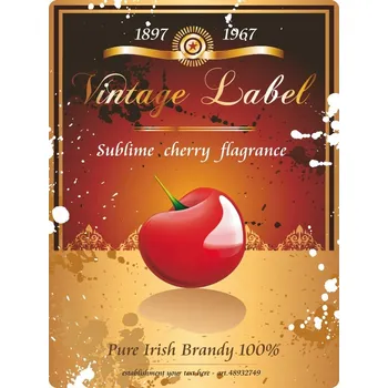 Obraz Cedule Vintage Label - Cherry