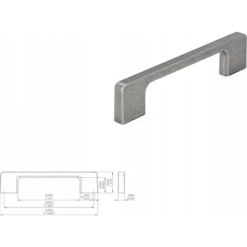 Nábytkové kování Nábytková úchytka SIRO 2027-140ZN63 efekt starého železa