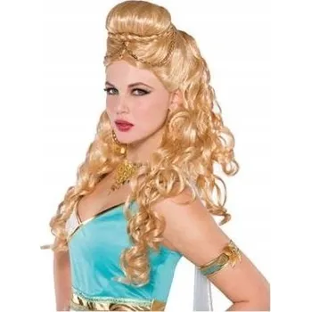 Karnevalová paruka Amscan paruka dlouhé blond kudrnaté vlasy