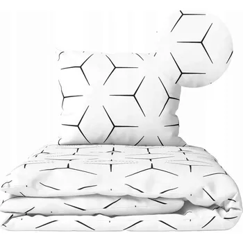 Povlečení HOTELOVÉ POVLEČENÍ 160x200 + 2x povlak na polštář, MILANO BÍLO-ČERNÉ