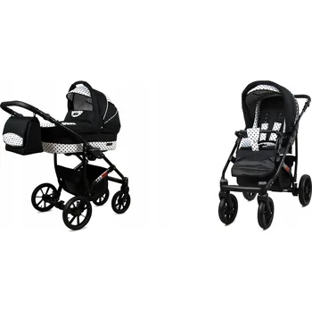 Kočárek Dětský kočárek 2v1 BabyLux LARGO – sporťák a hluboká korba, lehký, s taškou