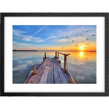 Obraz Obraz plakát v černém rámu do obýváku 40x30 krajina foto na zeď