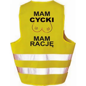 MÁM PRSA, MÁM PRAVDU - Výstražná reflexní vesta s potiskem DÁREK