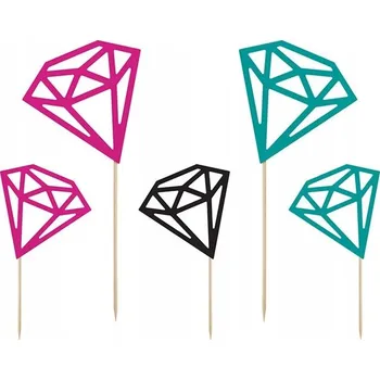 Obraz Toppery PartyDeco Diamanty 25,5 cm 5 ks