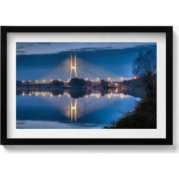Obraz Dekorativní nástěnný obraz v rámu s grafikou Most Rędziński, Vratislav, 60x40 cm