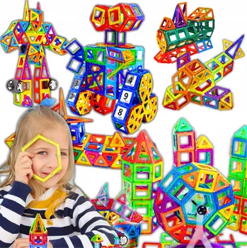 ostatní stavebnice MAGNETICKÉ STAVEBNICE KOSTKY KUFŘÍK SADA 128 ks KONSTRUKČNÍ MAGNETY 128 dílků