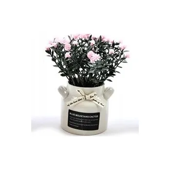 umělá květina UMĚLÉ KVĚTY V KVĚTINÁČI 14cm RŮZNÉ BARVY