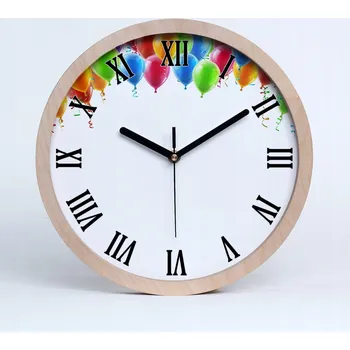 Hodiny Nástěnné hodiny do kuchyně barevné balónky 20 cm