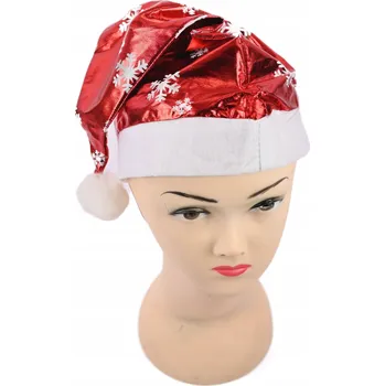 Karnevalový kostým MIKULÁŠSKÁ ČEPICE SNĚHOVÁ VLOČKA PŘEVLEK ČERVENÝ VÁNOČNÍ KOSTÝM