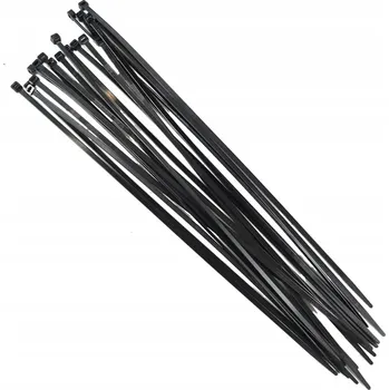 Stahovací páska 100x Silné Stahovací Pásky Upínací 35 cm Ziperka Černé Stahovací pásky 4,6 mm