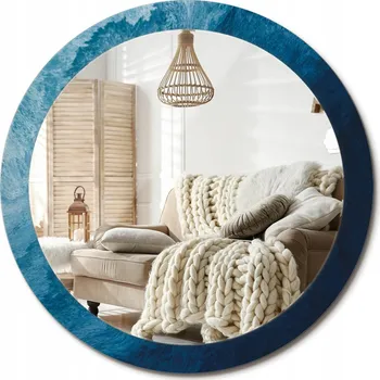 Zrcadlo Zrcadlo s potiskem do koupelny ložnice obývacího pokoje Abstraktní umění fi 90 cm