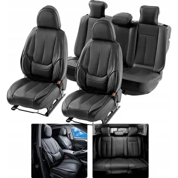 Autopotah Bambusové Uhlí Podložky na Sedadla 13 ks Černé Potahy na Sedadla