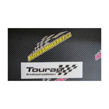 Polep vozidla SAMOLEPKA Touran limited edition pravá (09 - bílá) NA AUTO, NÁLEPKA, FÓLIE, POLEP, TUNING, VLASTNÍ TEXT, TISK, AUTOSAMOLEPKY.cz, POLEPY, OBRÁZEK, LOGO, SAMOLEPKY