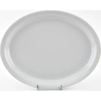 Oválný servírovací talíř Lubiana Ameryka 13408 25 cm bílý