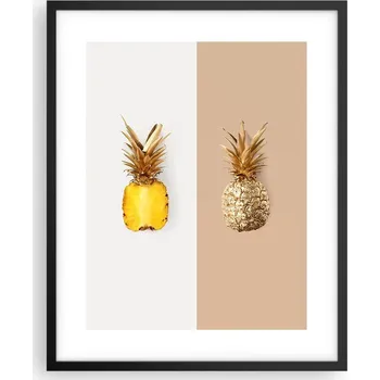 Obraz Foto obraz, plakát na zeď v černém rámu 40x50 ananas, plakáty do obýváku