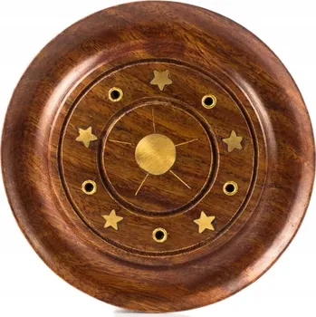 Obraz Kulatá Podložka pod Kadidla z Mangového Dřeva