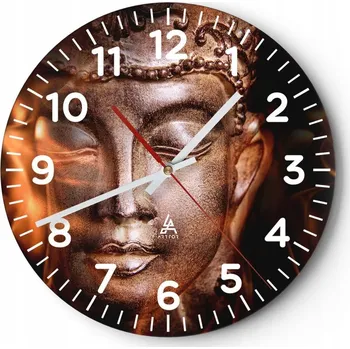 Hodiny Kuchyňské nástěnné hodiny 30x30 Buddha Moderní skleněné hodiny do obýváku Tiché