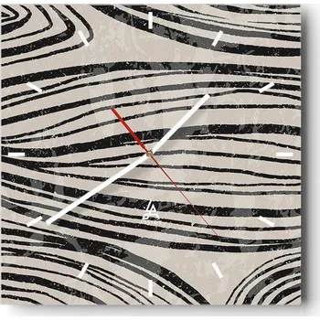 Hodiny Velké nástěnné hodiny 40x40 Abstrakce Skleněné tiché hodiny